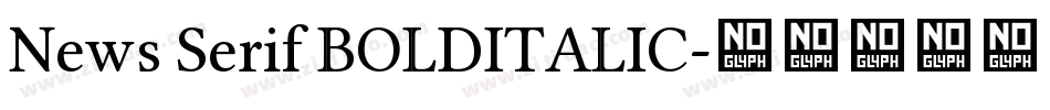 News Serif BOLDITALIC字体转换